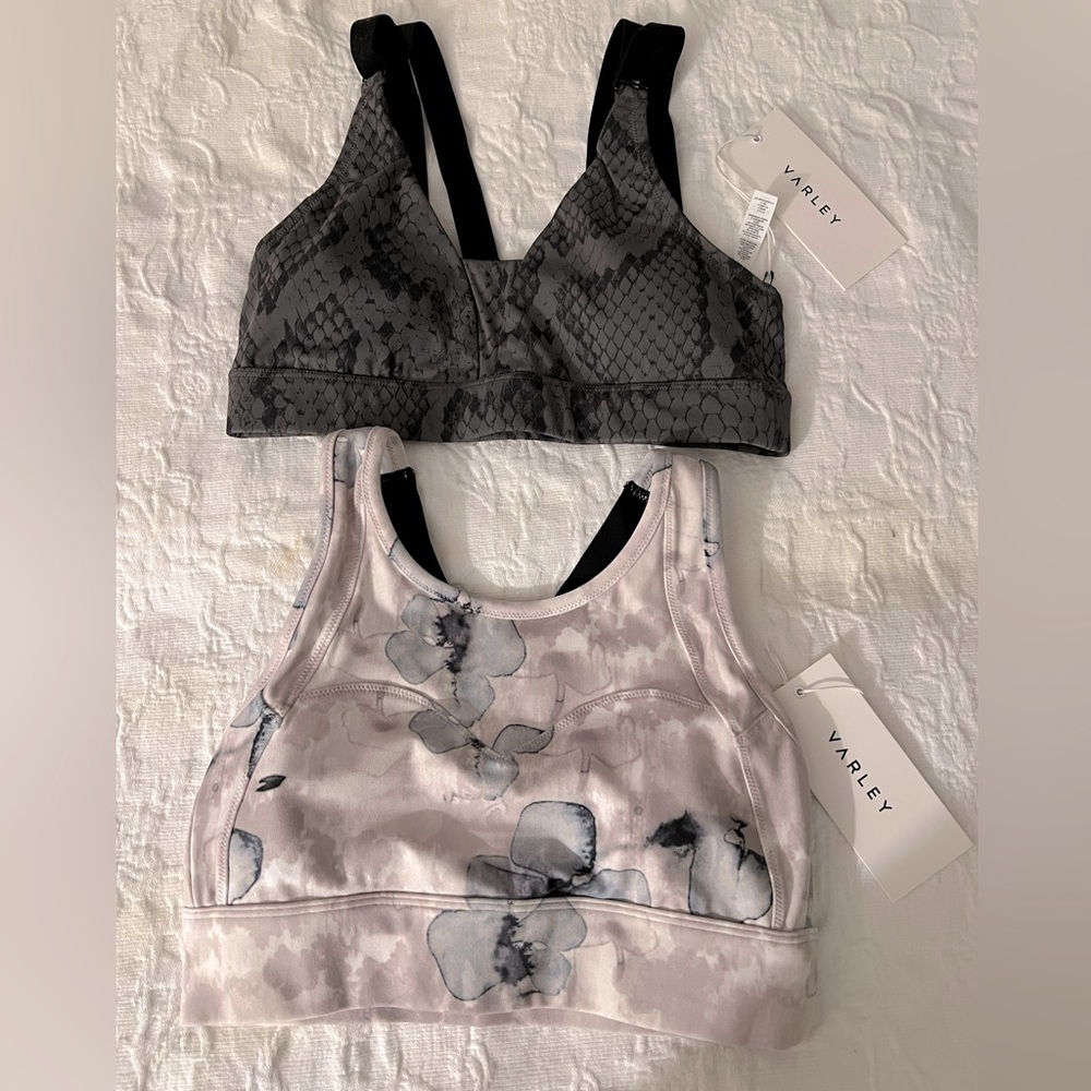 NWT 2 Varley Sports Bra, Selling as Set for $59, Sz Small
